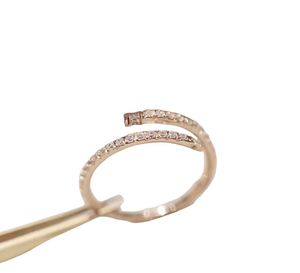 2024 V gold luxury quality Charm punk band Thin nail ring with diamond in two colors plated for women engagement jewelry gift have box stamp PS4951 q2