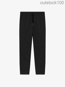Top Level Buurberlyes Designer Pants for Women Men Spring/summer Drawstring Wool Large Pocket Micro Elastic Grey Mens Pants Casual Pants with Original Logo