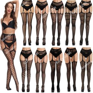 Women Calzoni Calzati Lingerie Black Open Crotch collatyhose Mesh Net Net Lattice in lattice biancheria erotica Intimata calze hosiry tubo