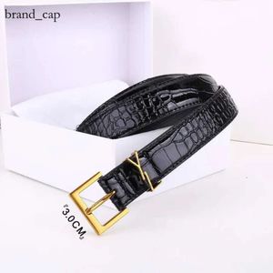 Yslss Luxury women ysl belts brown womens leather belt Genuine men Waistband 3.0cm 2.8cm high quality gold buckle smooth 5364