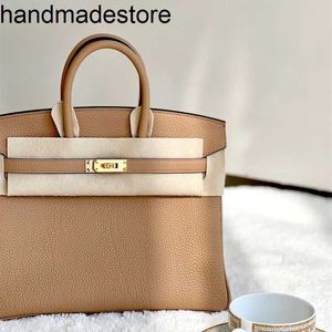 Bk25 Handbag Platinum Bag Calf Bag Togo Lychee Grain Cowhide Handbag Handmade Genuine Leather