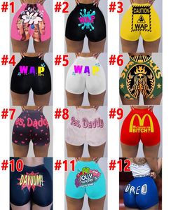 Women Designers Clothes 2021 shorts Sexy Yoga Pants Slim Printed Letter Cartoons Tight Summer Designer Mini Leggings Fashion Party Ps Size Clothing6217928