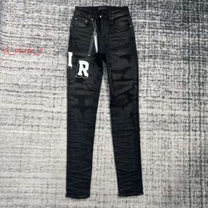 Amrir Jeans Paris Amrir Jeans 바지 퍼플 청바지 디자이너 Mens Men Men Jean Designer Jeans Men 고품질 24 New Style Black Fitting New 5014