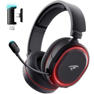 Headsets Kofire UG-08 wireless gaming head 7.1 surround sound 100H playback time 2.4GHz dongle and wireless 5.3 scalable ENC microphone J240508