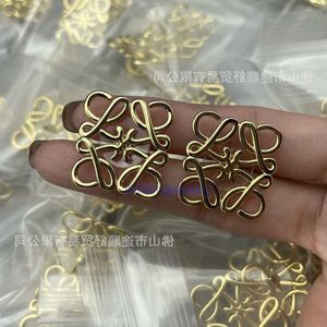Jewery Luksusowe kolczyki Roewe Knot Kolczyki dla kobiet loeweely moda proste puste złote kolczyki dla kobiet