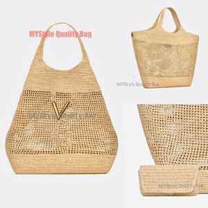 5A Icare Maxi tote designer Bag Women Messenger grass crochet oversized shopping bag with Leather sunglasses box large straw beach bag rafia bag holiday shoulder bag