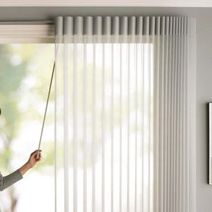 Fönsterluckor hem dekorativ grossist anpassad polyester modern vertikal blind dörr vinyl vertikal skugga blind