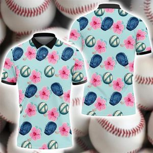 Erkek Polos Beyzbol Kulübü 3D Baskılı Polo Gömlek Erkekler Moda Balo Spor Gömlek Günlük Boy Kısa Kollu Erkek Jersey Tee Tops