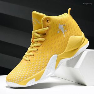 Scarpe da basket 2024 Sneaker da cesto da uomo Donne Sport unisex Fitness Trainer taglia 36-45 Zapatos Mujer giallo