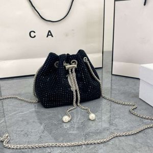 Bolsa de luxo bolsa de diamante brilhante de diamante de alta aparência de ombro de ombro de ombro de luxo internet francesa vermelha chic all-in-eney2m1