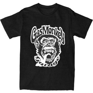 Herren-T-Shirts Herren Gas Monkey Garage T-Shirt Vintage Affe 100% Baumwoll Top Summer Street Kleidung T-Shirt O-Neck Harajuku T-Shirt plus Sizel2405