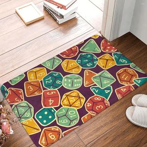 Carpets DND Game D20 D&D Anti-Slip Rug Doormat Kitchen Mat Dice Bag Floor Carpet Home Decor