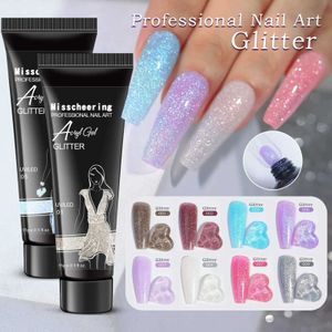 Nail Gel 15ml pearl nail art extension UV gel acrylic fast construction glue finger tip polishing ergonomics crystal sequin accessories Q240507