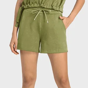 Shorts femininos femininos com cintura alta suor Casual Treino de algodão Drawtring Pijamas de seda para mulheres se sexy sexy