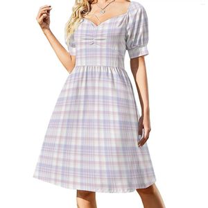 Sukienki imprezowe Plaid Casual Sukienka estetyczna elegancka elegancka kobiet