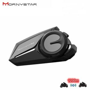 Cep Telefonu Kulaklıklar Mornystar S2 Bluetooth 5.1 Motosiklet Kask Walkie Talkie Kulaklık Yumuşak/Sert Mikrofon Walkie Talkie Mp3 çalar J240508