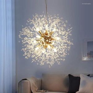 Żyrandole Iralanpostmoderndandelionchandelierk9crystalchandeliermodernhangingLampforbedroomDoorlightingceLightluslus