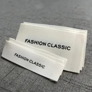 accessories Free Shipping Custom Clothing Matte Cotton Belt Printing Label Collarprinting Woven Accessories Label ling biao Brand MQQ 50PCS