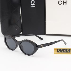 Owalne okulary przeciwsłoneczne luksusowe designerskie odcienie dla mężczyzn i kobiet elipsy retro rama design uv400 Zabezpieczenie z obudowy