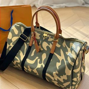 10a mode duffle påse kvinnor väska kapacitet designers väska resväskor klassisk mode axel stor bagage blå bagage 45 cm gpsfe