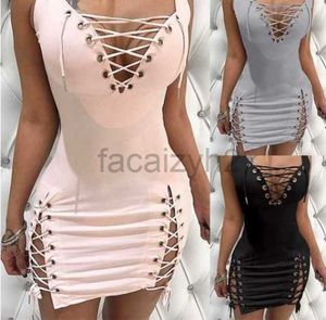 Casual Dresses Designer Dress Women's Solid Color Deep V-Neck Sexig Slim Bandage Dress Plus Size Dresses