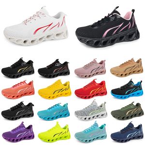 men women running shoes fashion trainer triple black white red yellow purple green blue peach teal pink Chocolate breathable sports sneakers GAI