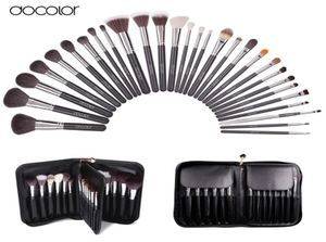 Docolor Make Up Brushes 29 PCS Profeesional Makeup Brush Set with Case Top Nature Bristle and Synthetic Hair Makeup Brushes set5180998