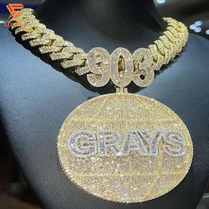 Jóias de moda de hiphop personalizadas S925 Baguete de ouro amarelo de ouro