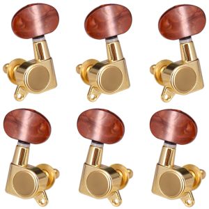 Accessoires 6pcs 3R 3L Gitarrenstimmstimmungen geschlossener Verriegelung Tuner Closed Knob Machine Heads Gitarre für akustische E -Gitarrenzubehör