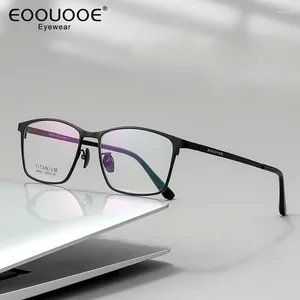 Solglasögon ramar män ren titanglasögon högkvalitativ optisk receptglas myopia oculos hyperopia läsare ultralight progressiv