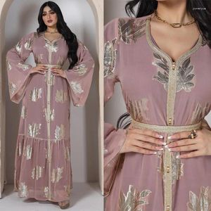 Ethnische Kleidung europäische und amerikanische Mode Plus Size Dress Middle East Dubai Bronzing Chiffon Muslimische Frauen Roben Abaya