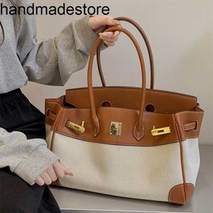 Bag Französisch Miss Bk Platinum Touch Nische Handtasche Damen minimalistische Leinwand tte lässige Schulter Trend handgefertigtes echtes Leder