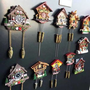 3pcsfridge Magnete exquisite Kühlschrankmagnete mit Anhänger Deutschland Österreich Schweiz Reisen Souvenir Handwerks Geschenk Kuckuck Kühlschrank Aufkleber