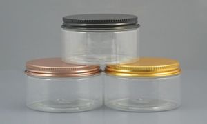 30pclot 200ml recarregável plástico transparente jarra de jarra de grã -charneiro de ouro preto de bronze preto tampa de alumínio 7oz Factory Whole3848776