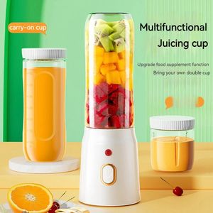 Portable Wireless Blender Electric Fruit Juicer Machine For Orange Ice Crushing 10 Blade Auxiliary Food 1500mA Mixer 240508