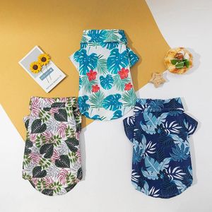 Dog Apparel Summer Pet Clothes Cool Beach Hawaiian Style Cat Shirt Short Sleeve Coconut Tree Printing Small Medium