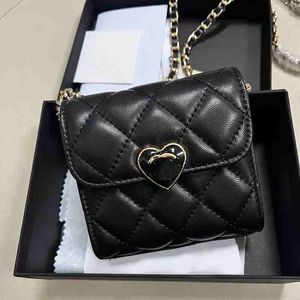 Mini Love Chain Women Designer Wallet Vintage Flap Coin Borse Matelasse Hardware Gold Hardware Borse Luxury Card Bag Borse ascenso