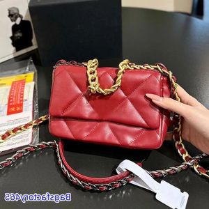 ألوان مصمم الجسم سلسلة Mini Flap Cross Women Handbag Corderic Counter 20cm 19 Gold and Silver Hardware Matelasse Bag Han Kkex