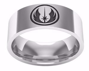 VENDENDO JEDI SIMBOLO GRAVADO ANELO ANEL RING POLIDO DE ANELO ANEL ANEL ANEL JOIXAS DE JOIXAS PARA MEN6429006