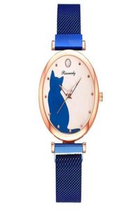 Luxury Women Watch Cartoon Cat Fashion Quartz Watch Girls Wristwatch Women Stainless Steel Watches Cute Clock Relogio Feminino196K1520701