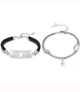 Link cadeia estrela lua sol forma de pingente pulseiras boas amigas amante casal pulseira de amizade acessórios de amizade homens jóias 54068305