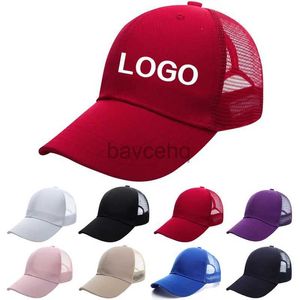 Ball Caps Nowe niestandardowe sporty swobodne czyste bawełniane damskie ciężarówki kapelusz mężczyźni Summer Baseball Cap Cool Mesh Rebiound Tat Hats D240507