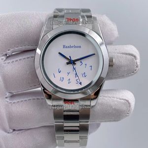 MAD WATCH MEN AUTOMATION MOVIESS SAPPHIRE GLASS WISTWATCH ARABIC NUMAR ALD WHITE DIAL CLOCK 40MM 904L