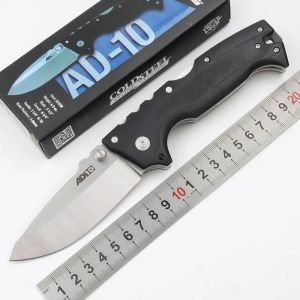 Acciaio freddo AD-10 Sopravvivenza esterna di sopravvivenza tattica Caccia pieghevole Ctello da tasca G10 Handel Elevato durezza EDC Multitool Knives Jackknife