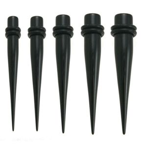 Black UV Acrylic Ear Stretching Tapers Expander Plugs Tunnel Body Piercing Jewelry Kit Gauges Bulk 1610mm Earring Promotional Ho3299142