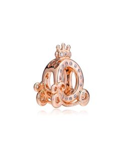 2019 Original 925 Sterling Silver Jewelry Crown Car Pink Beads Passar Charm Armelets Halsband för kvinnor56877722460724