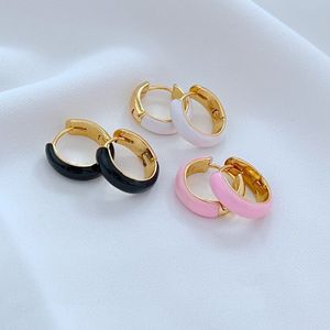 Enamel Glaze Hoop Earrings Candy Color Huggies Summer Jewelries