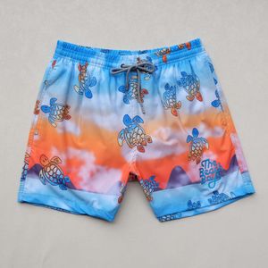 Europeiska och amerikanska designer shorts märke Vilebre Vilebrequin Beach Pants for Men's Shorts Summer Elastic Quick Torking Waterproof Turtle With Men Shorts 142