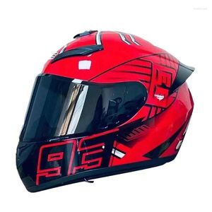 Caschi motociclisti di alta qualità velenosi per casco a doppio r al casco a faccia piena marchese ABS lente modulare ribaltamento nero