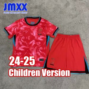 JMXX 24-25韓国チャイルドサッカージャージーキットホームアウェイキッドユニフォームジャージーフットボールシャツ2024 2025トップアンドショーツ子供バージョン